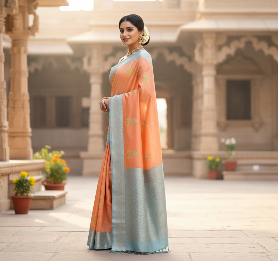 cotton soft silk saree